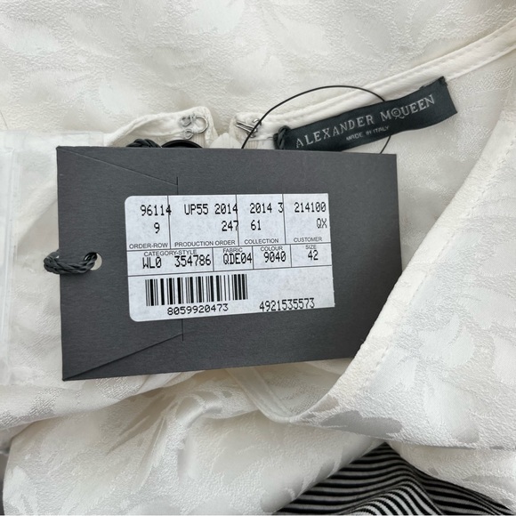 Alexander McQUEEN Peplum Top V Neck High Low - Picture 11 of 12